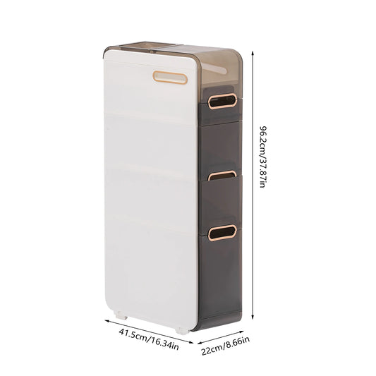 Modern Polypropylene Bathroom Cabinet With 2 3 4 Drawers