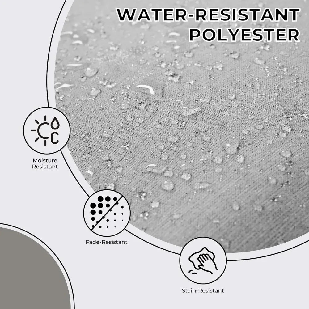 Outdoor Dining Set With Wicker Swivel Chairs And Square Woodgrain Table