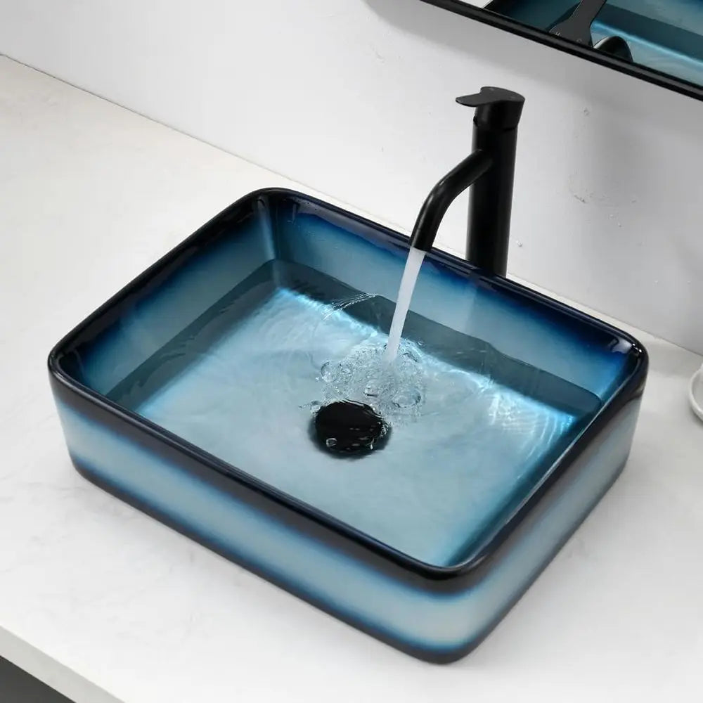 Ceramic Vessel Sink With Faucet For Bathroom Vanity