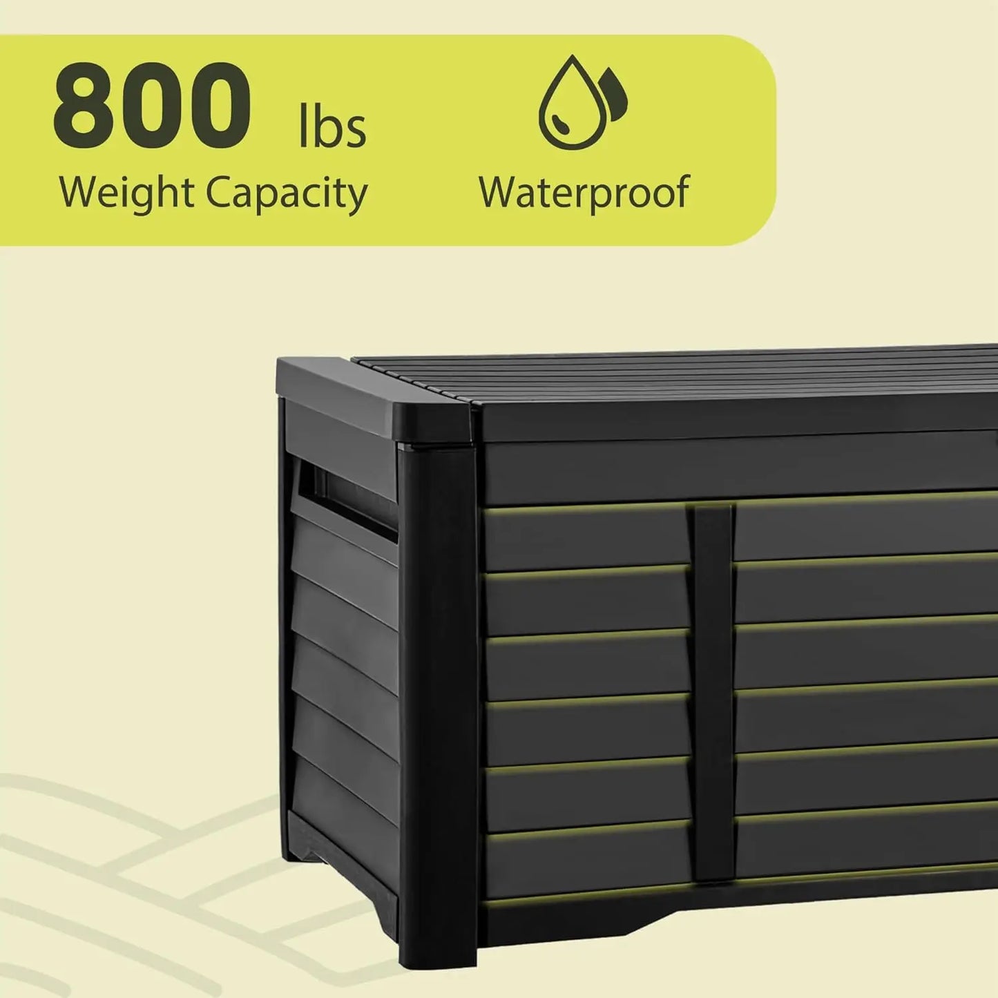 Nest N Yard Storage Deck Box Waterproof Lockable Lid