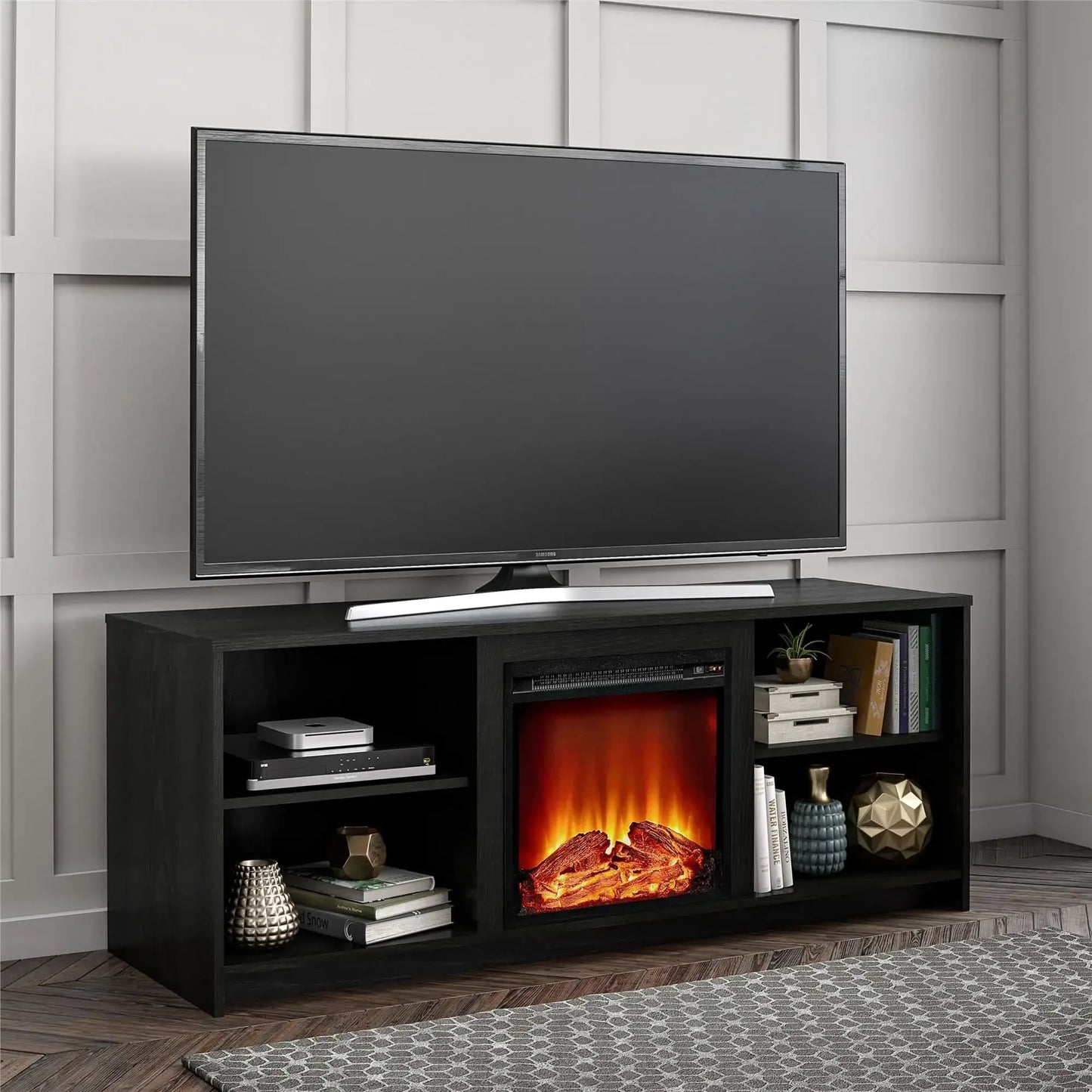 XMSJ Courtland Electric Fireplace TV Stand With Remote