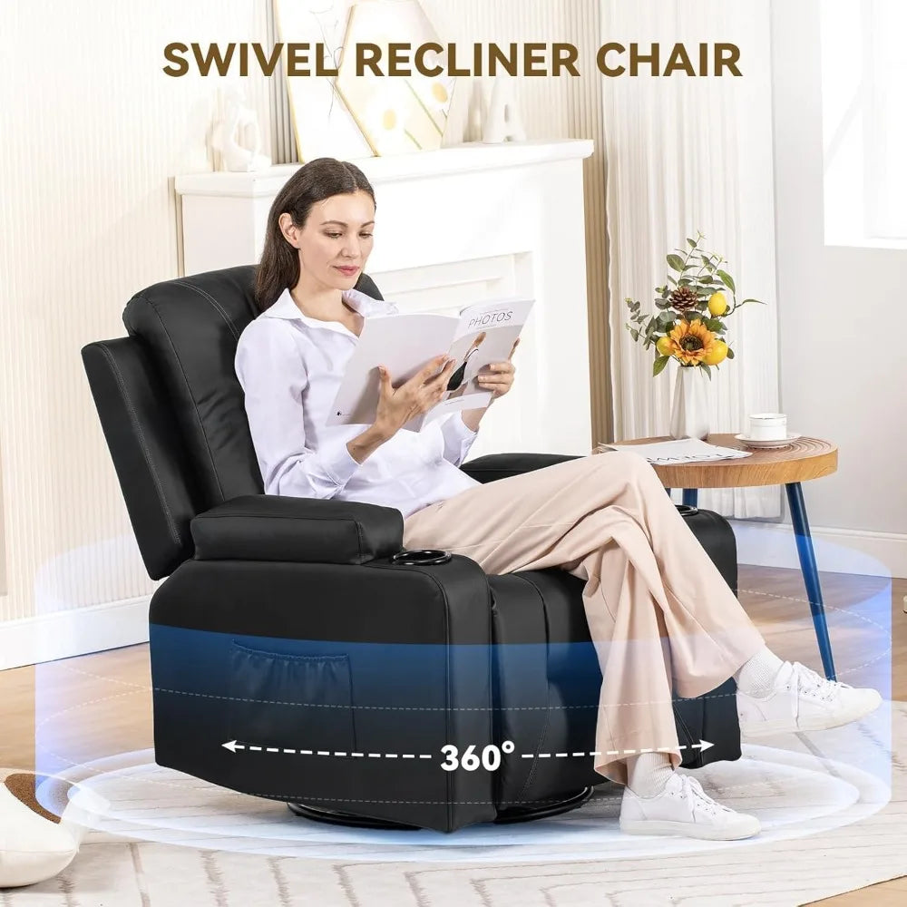 Recliner Chair With Cup Holders And Side Pockets Living Room