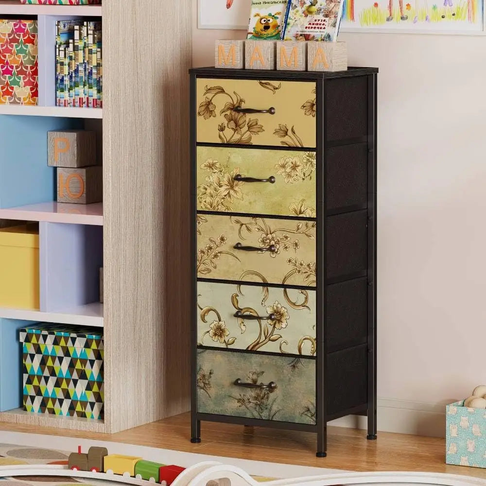 Vertical Dresser For Bedroom Tall Skinny Storage Tower With Drawers