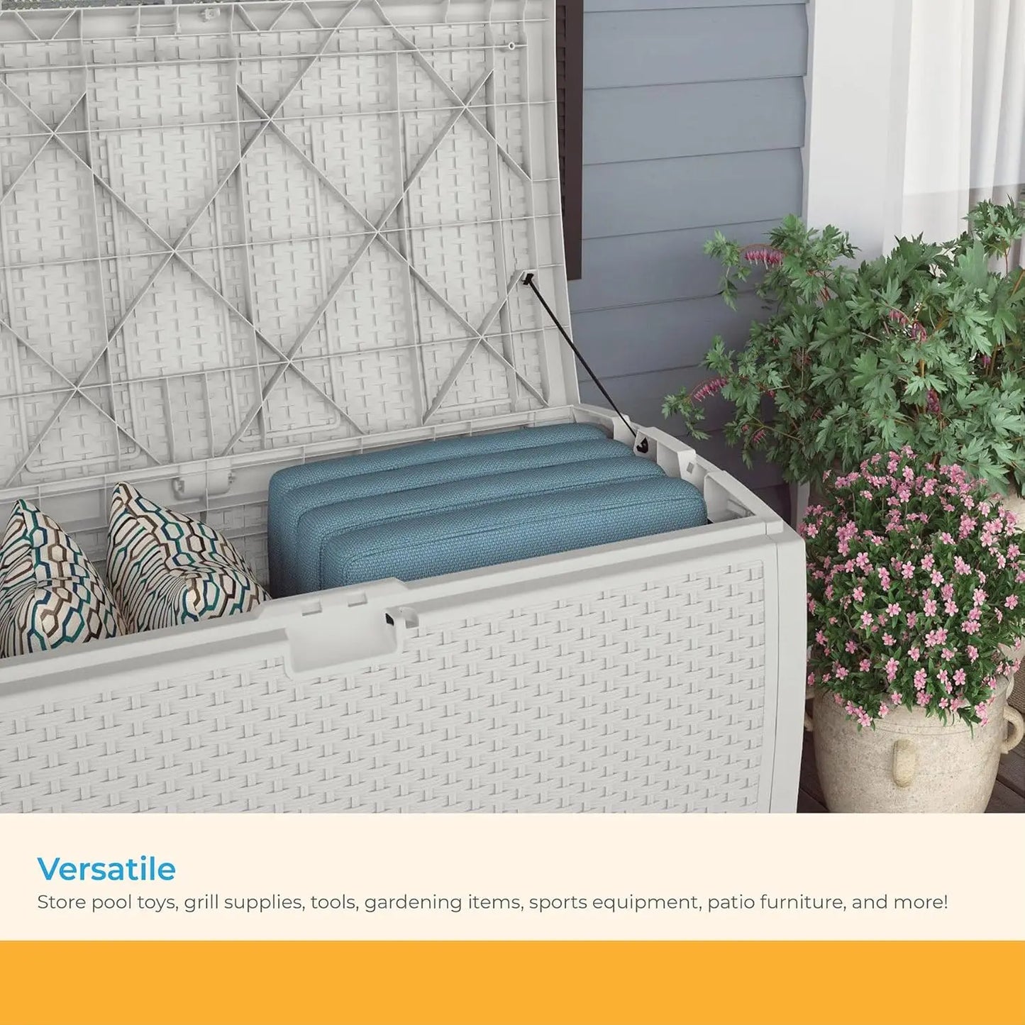 Hign Concerned Outdoor Wicker Deck Box Water Resistant