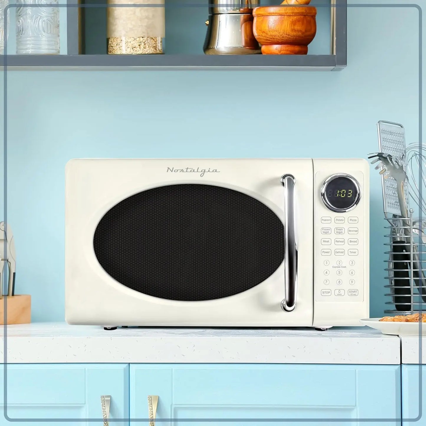 XMSJ 700W Microwave Oven With Child Safety Lock Auto Settings