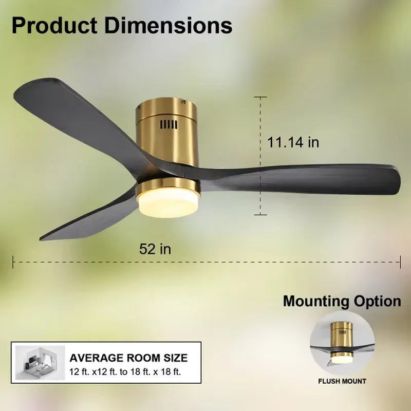 Sofucor Contemporary LED DC Ceiling Fan With Remote Control