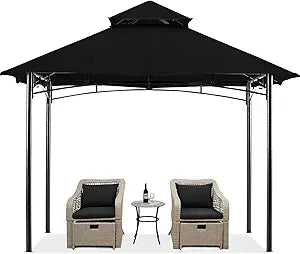 XMSJ Outdoor Garden Gazebo With Stable Steel Frame Durable
