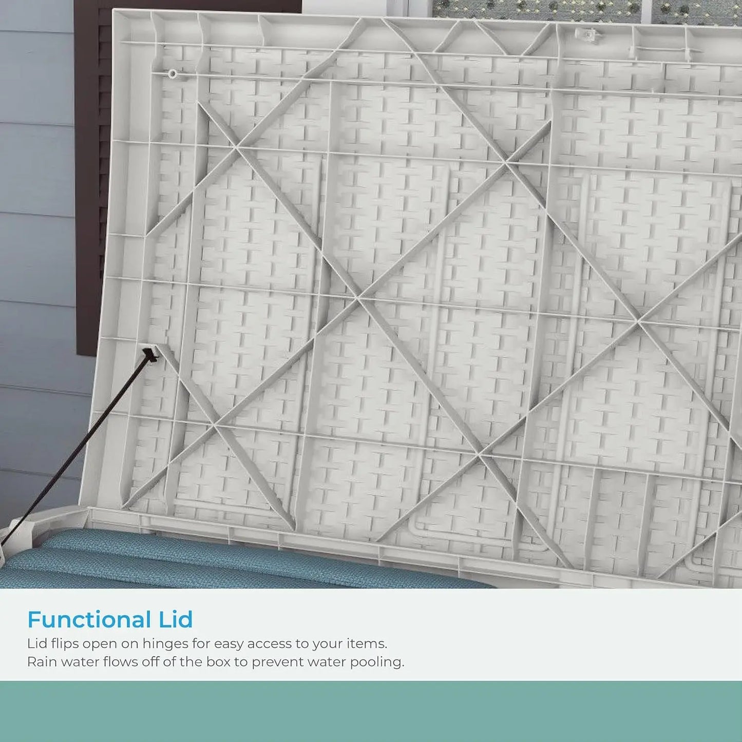 Hign Concerned Outdoor Wicker Deck Box Water Resistant