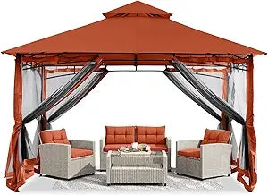 XMSJ Outdoor Gazebo With Mosquito Netting For Patios