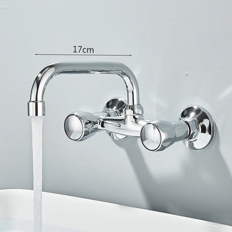 Saeuwtowy Wall Mounted Basin Faucet 360 Degree Rotation