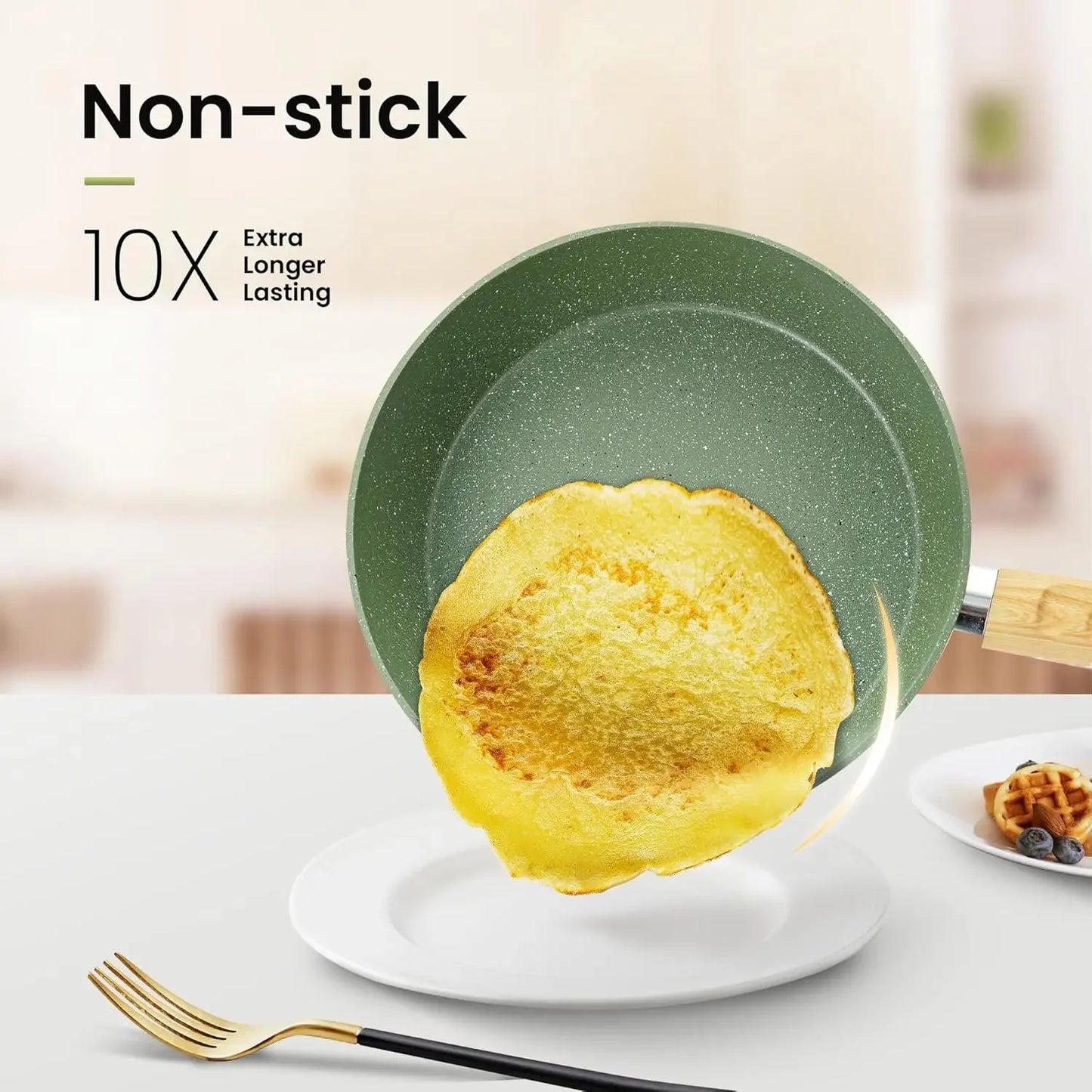 XMSJ Pots And Pans Set Nonstick 30 Pieces Induction Cookware