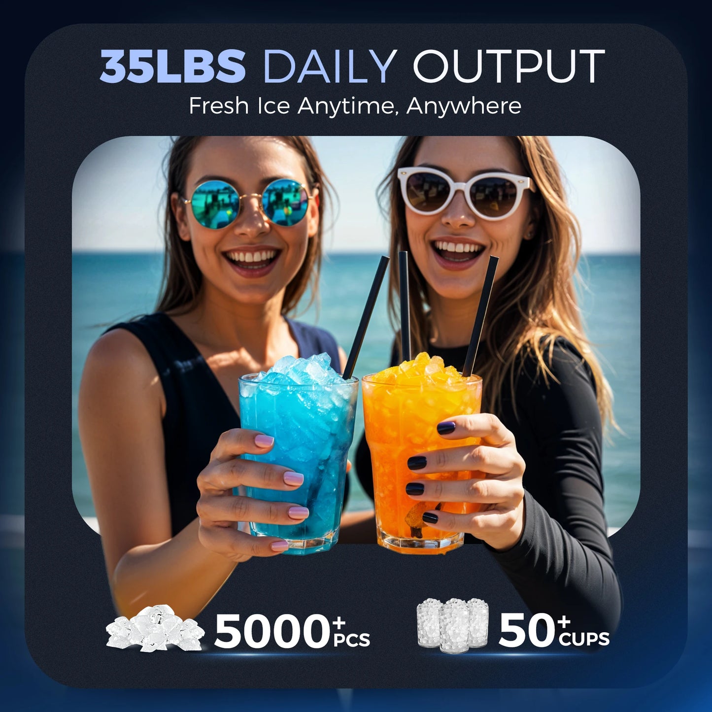 SIMZLIFE Nugget Ice Maker Countertop Self Cleaning Portable