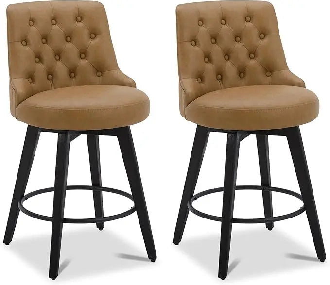 Zhuxiang Modern Swivel Bar Stools With Back Upholstered Fabric
