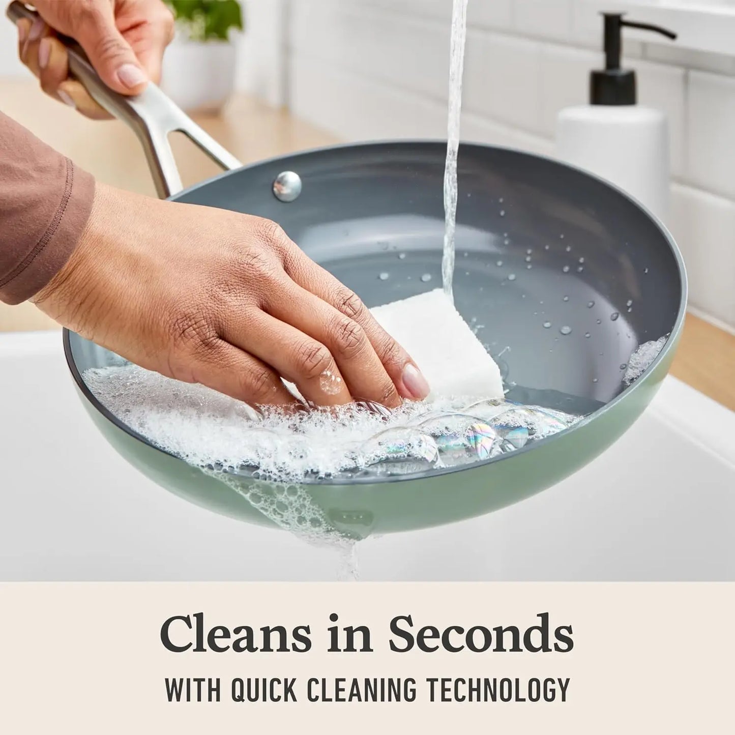 XMSJ Ceramic Nonstick Cookware Set Aluminum Construction