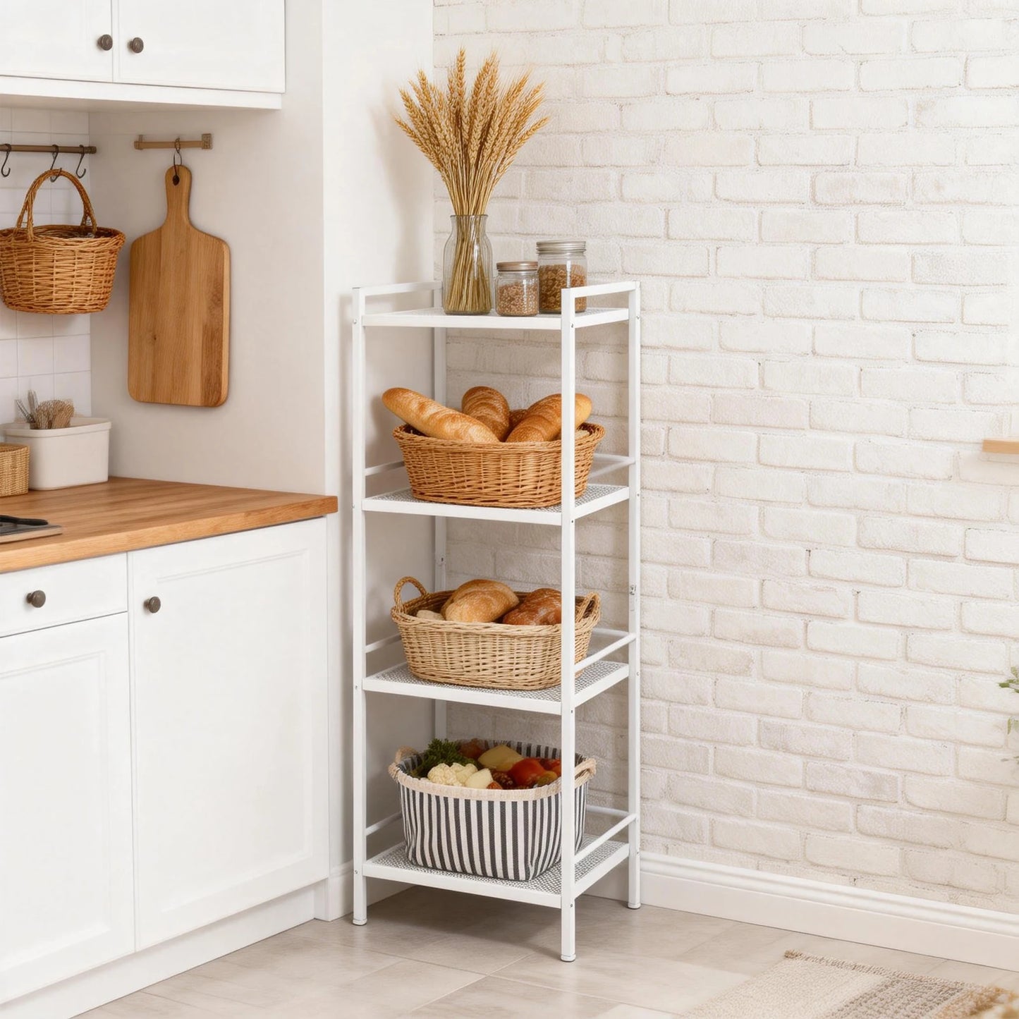 HiMISS 3 Tier Ladder Bathroom Storage Shelf Organizer