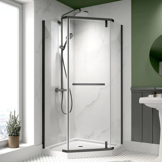 Sh.Kl Frameless Neo Angle Shower Door Enclosure With Tempered Glass
