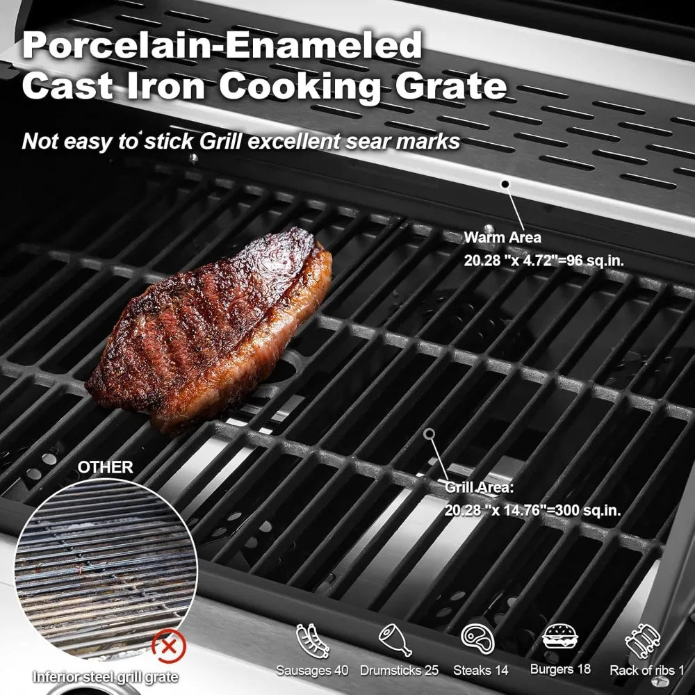 DAFIFY 36000 BTU Propane Grill With 3 Burners