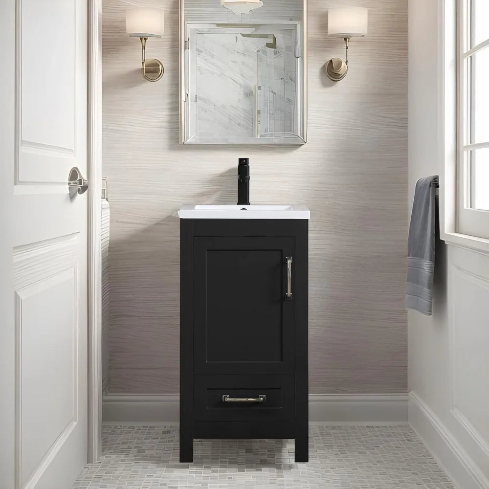 DAFIFY Bathroom Vanity With Undermount Sink One Door One Drawer