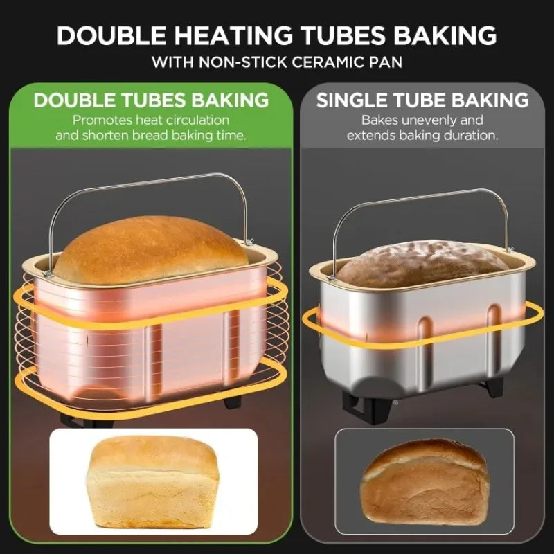 Bread Maker 15 In 1 Stainless Steel Nonstick Ceramic Pan