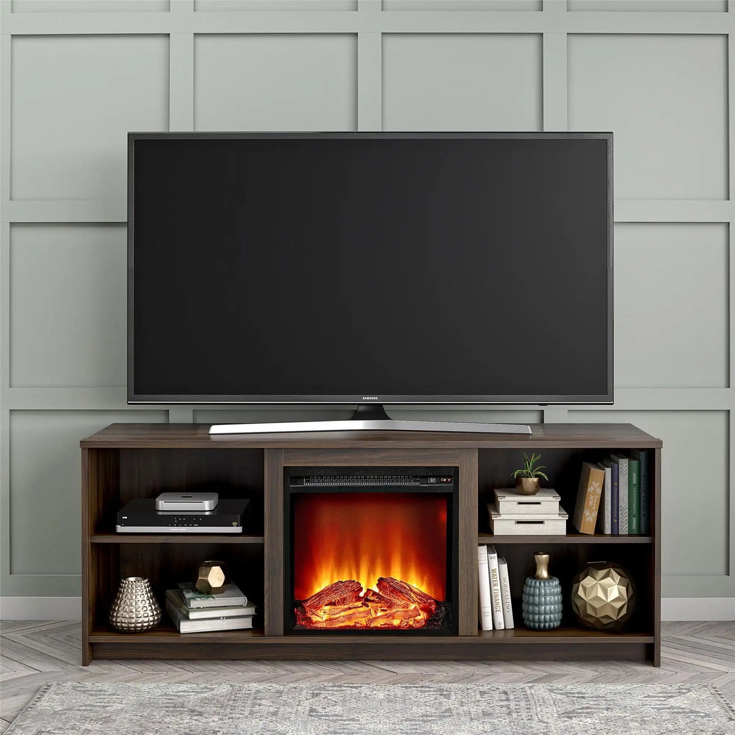 XMSJ Courtland Electric Fireplace TV Stand With Remote