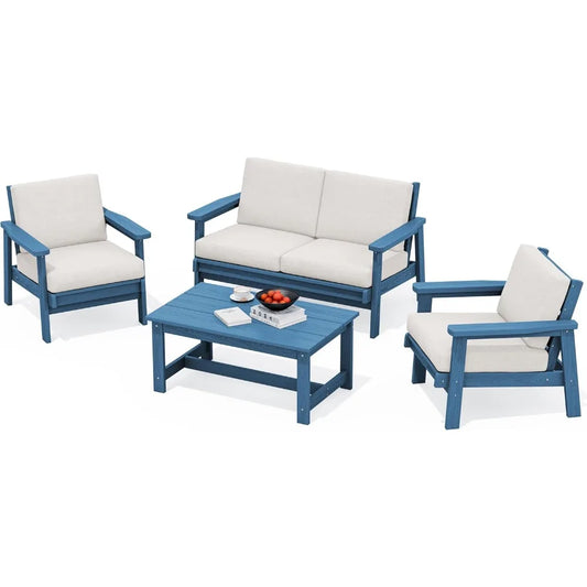 HDPE Outdoor Furniture All Weather 4 Piece Set For Patio