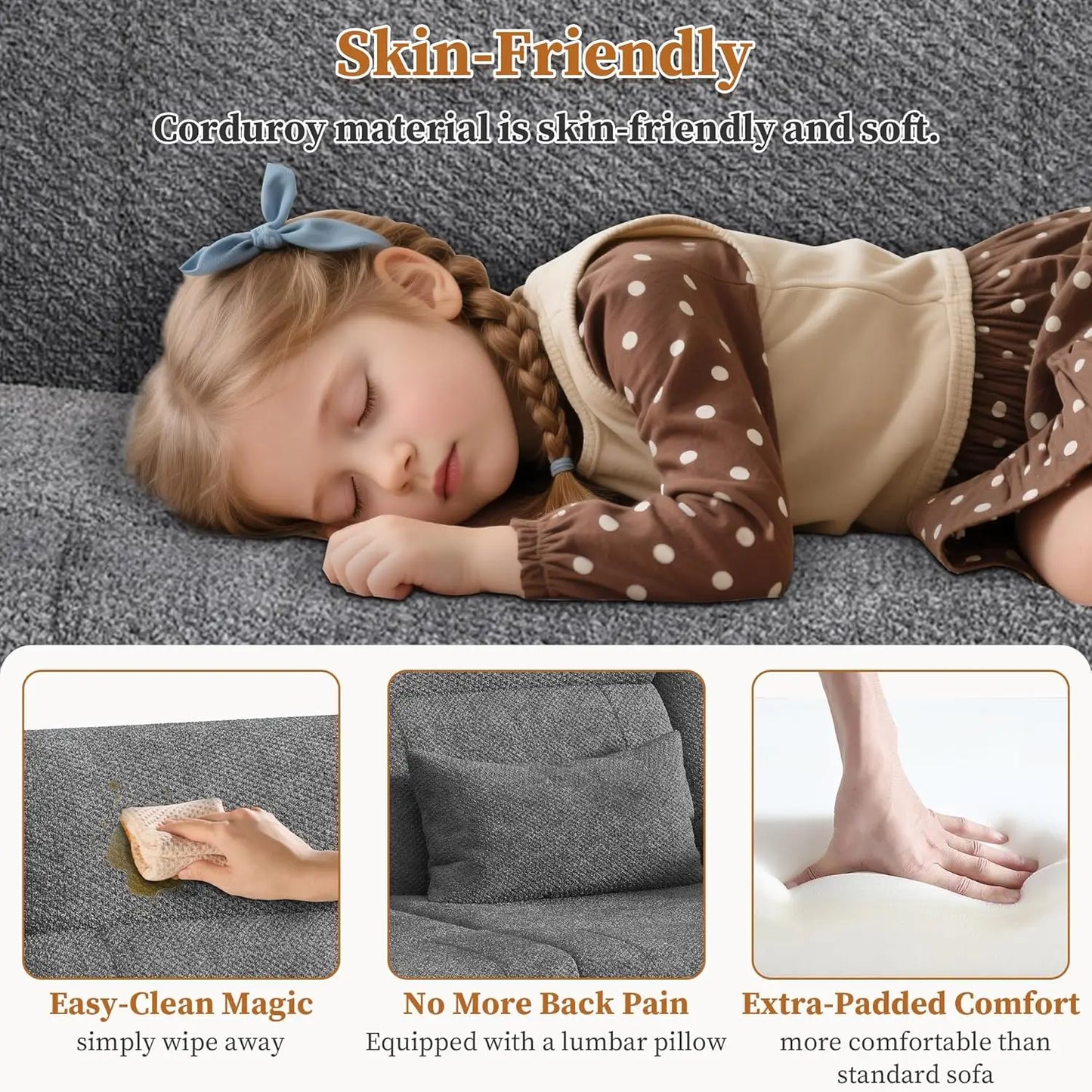 Dawer Home Theater Seating RV Reclining Sofa With USB