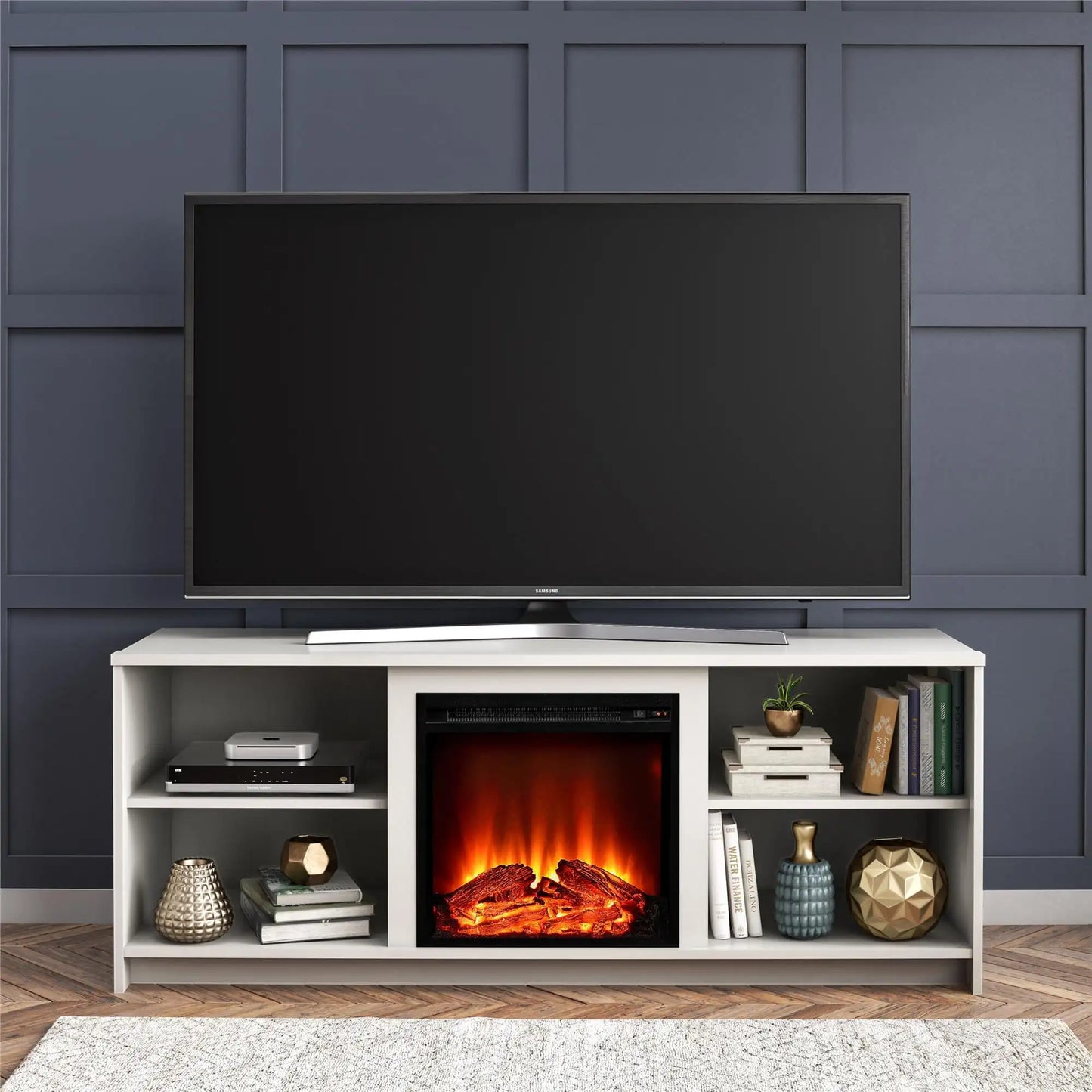 XMSJ Courtland Electric Fireplace TV Stand With Remote