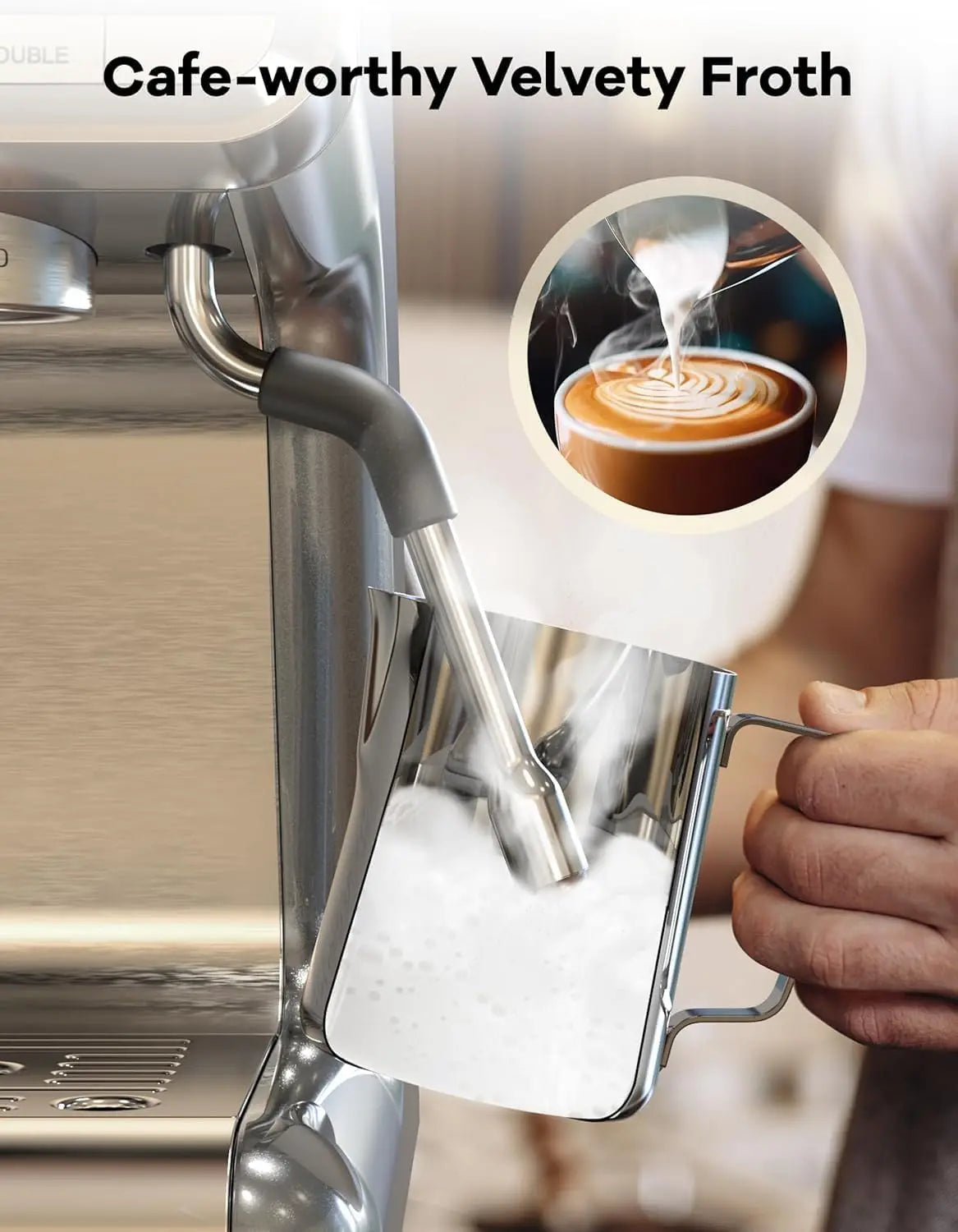 Acekool 20 Bar Espresso Machine With Grinder For Latte Cappuccino