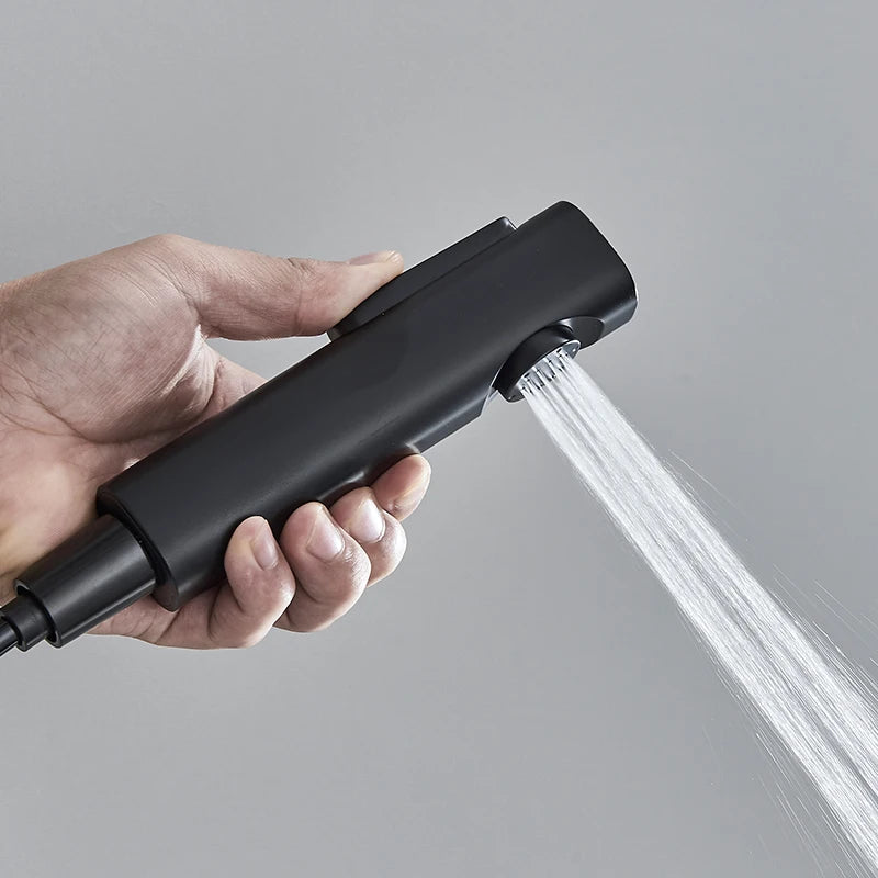 MYQualife Brass Shower Set Bath Faucets Hot Cold Waterfall System