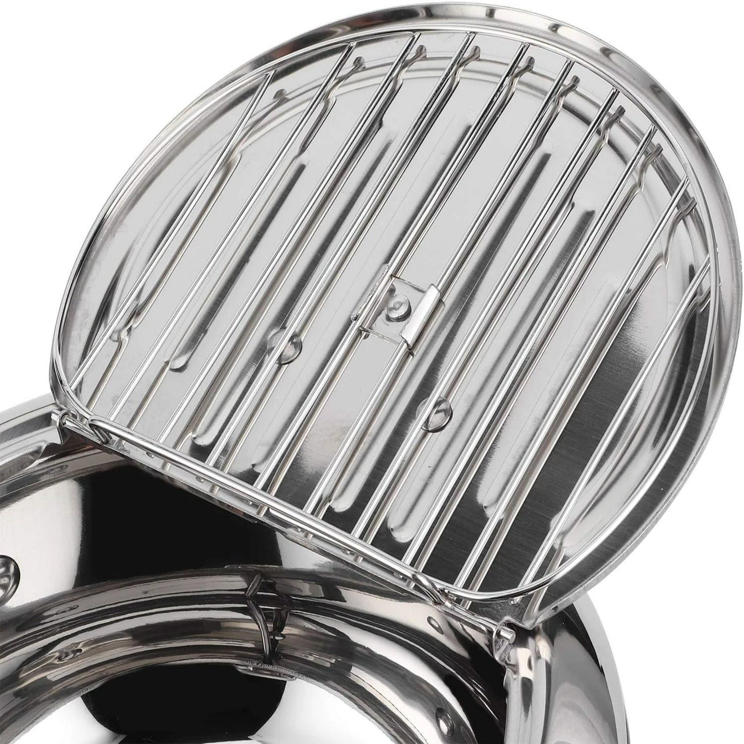 LISM Japanese Tempura Frying Pot With Thermometer And Lid Stainless Steel