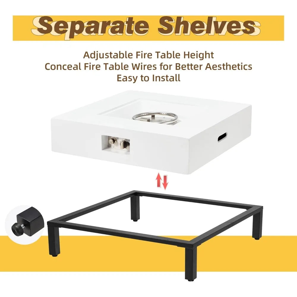 ECOTOUGE 50000 BTU Propane Fire Pit Table With Stand