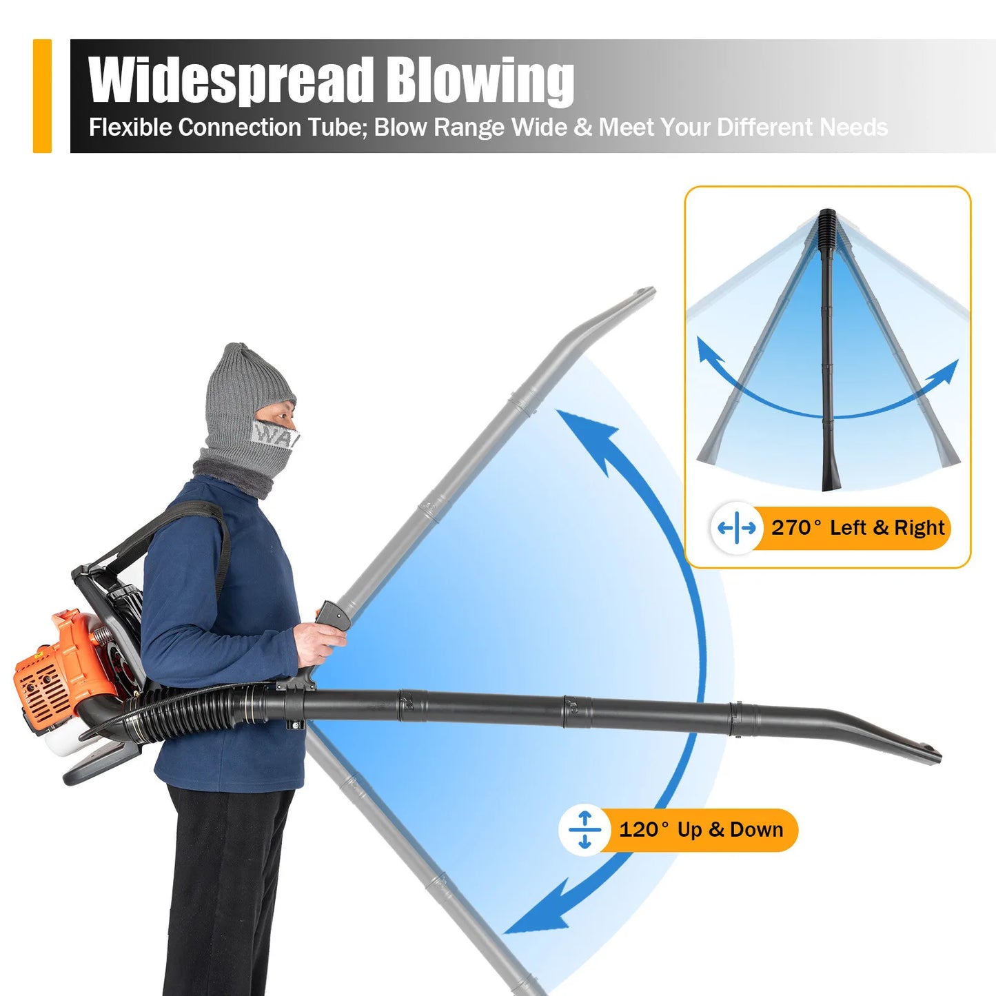 Hignconcerned Commercial Backpack Gas Leaf Blower Pro