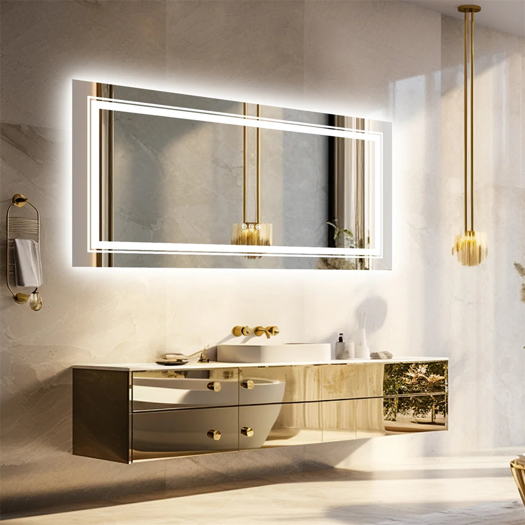 LUVODI Illuminated Dressing Mirror Vanity With 3 Color Lights