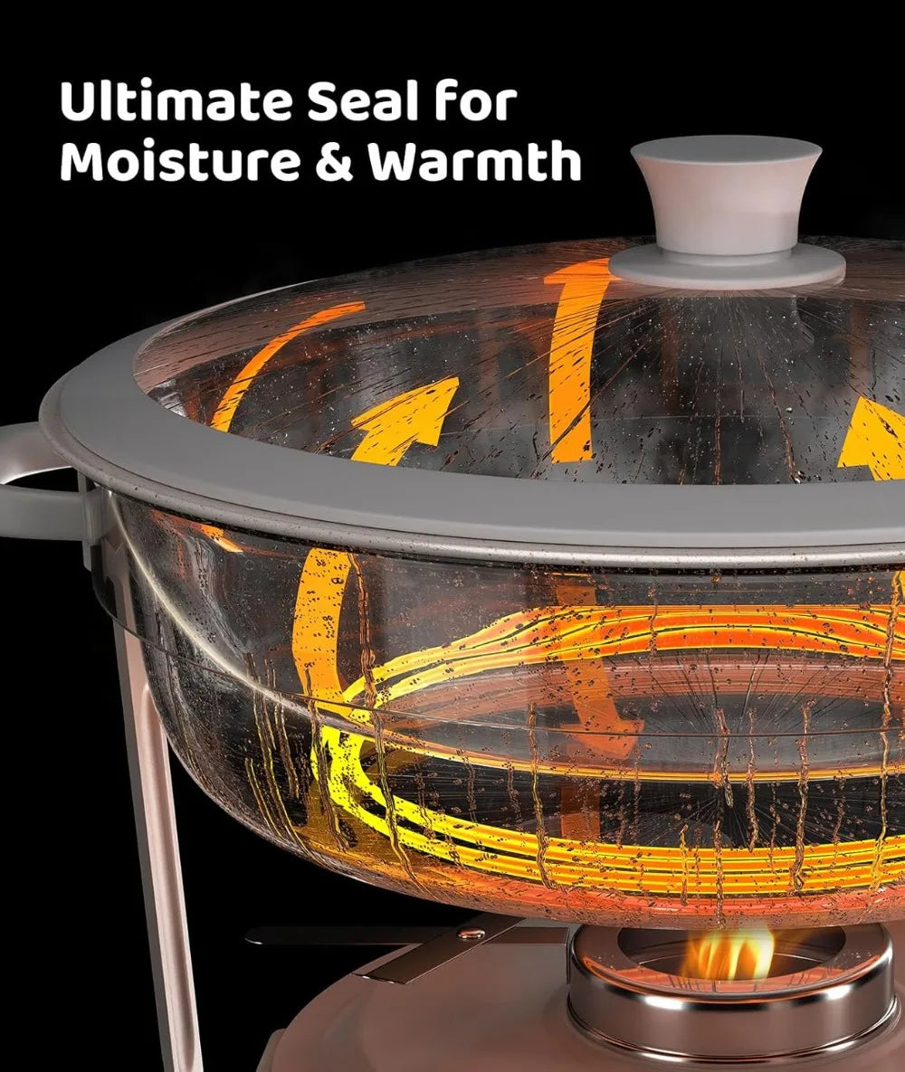 XMSJ Maifanite Chafing Dish Set 4 Pack for Buffets