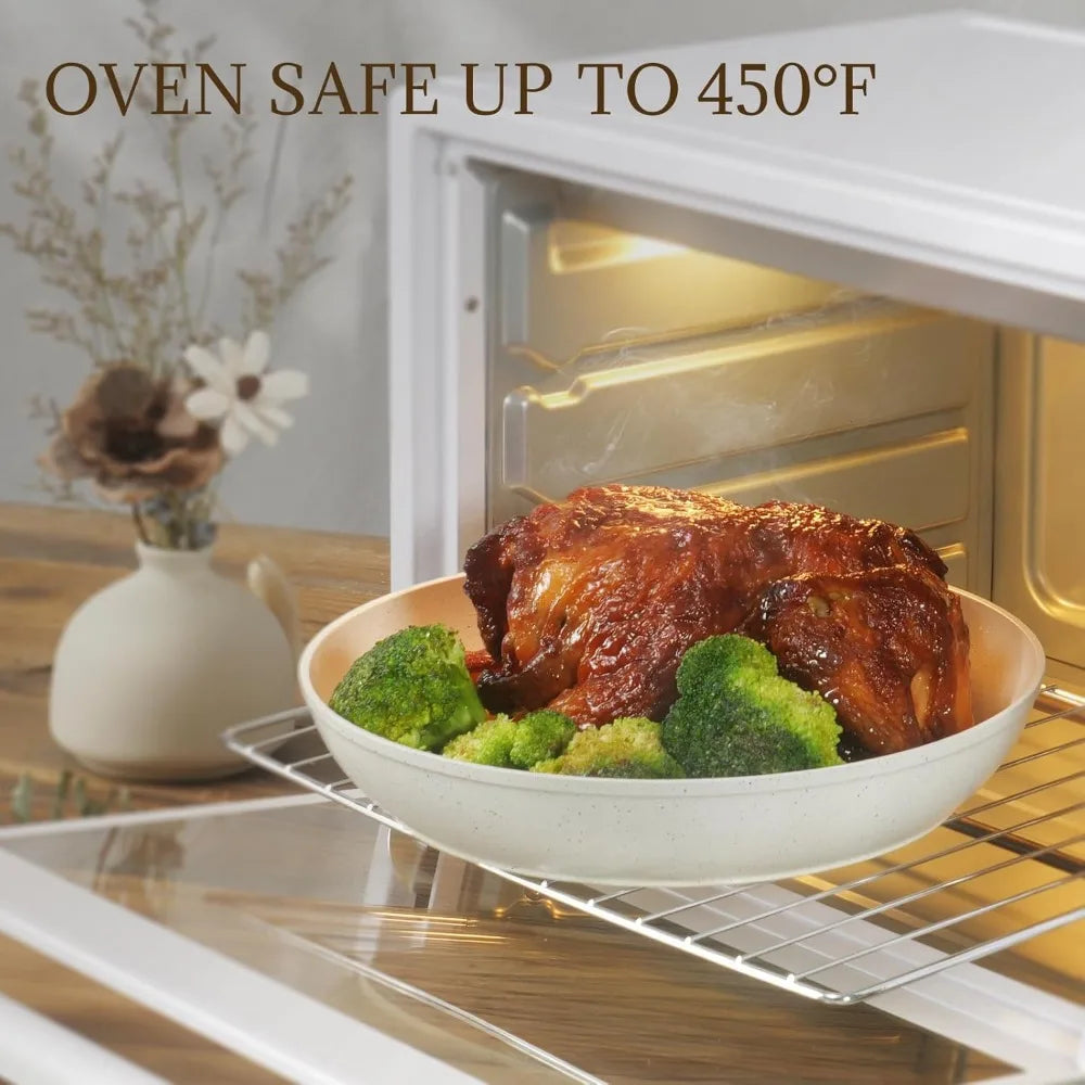 Iosn 23 Piece Ceramic Nonstick Cookware Set Detachable Handle