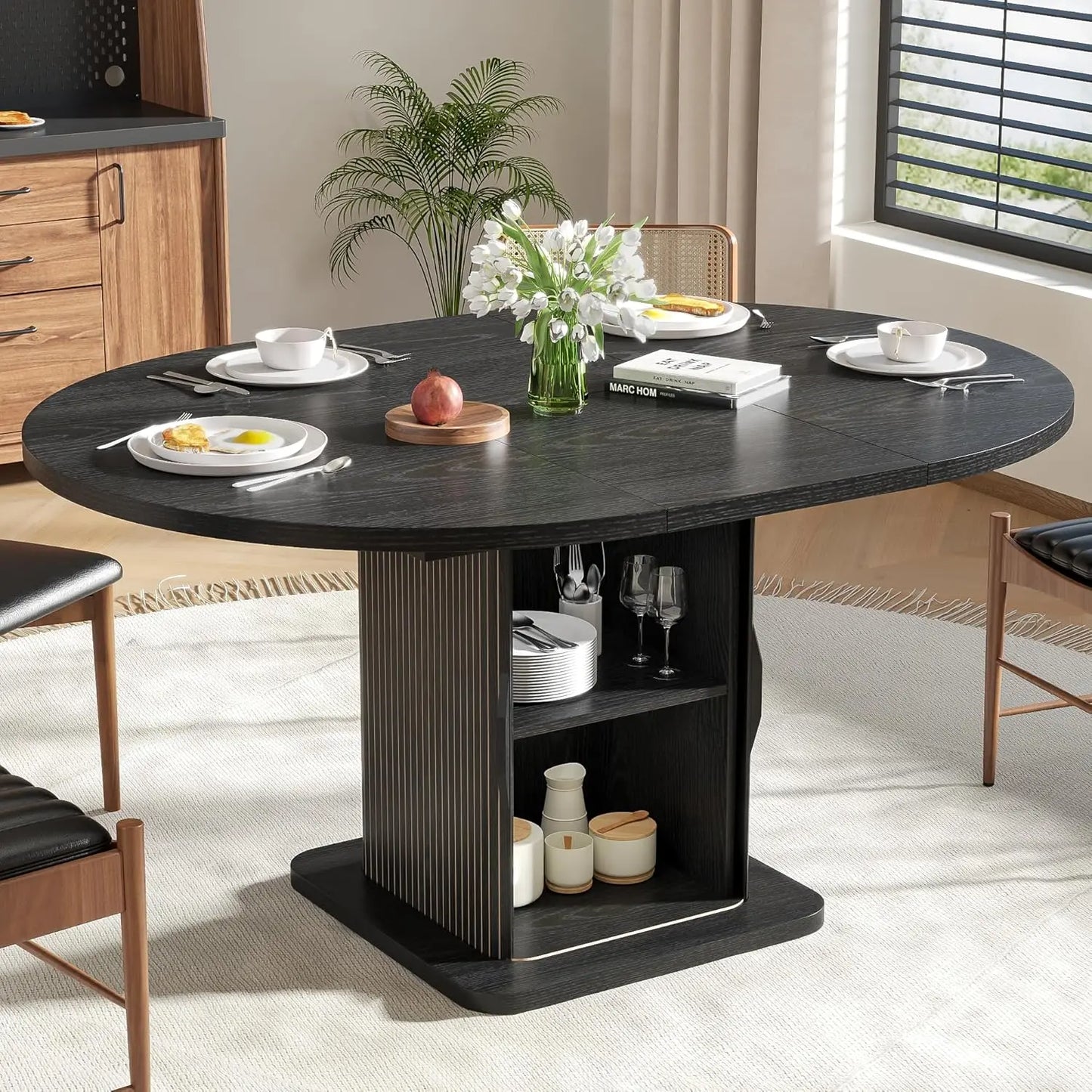 Extendable Dining Table For Four To Eight With Storage
